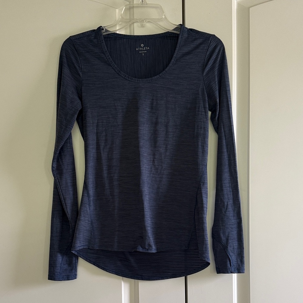 Athleta Navy Long Sleeve Top